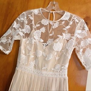 Little Mistress Cream Lace Dress